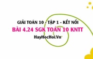 Bài 4.24 SGK Toán 10 tập 1 Kết nối tri thức
